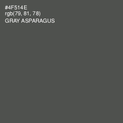 #4F514E - Gray Asparagus Color Image